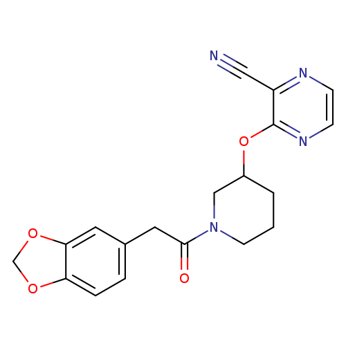3-({1-[2-(2H-1,3-benzodioxol-5-yl)acetyl]piperidin-3-yl}oxy)pyrazine-2-carbonitrile