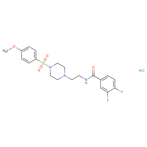 3,4-difluoro-N-{2-[4-(4-methoxybenzenesulfonyl)piperazin-1-yl]ethyl}benzamide hydrochloride