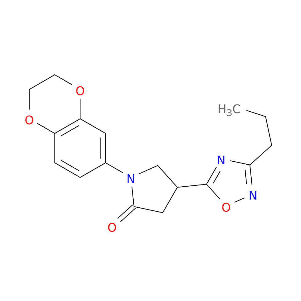 1-(2,3-dihydro-1,4-benzodioxin-6-yl)-4-(3-propyl-1,2,4-oxadiazol-5-yl)pyrrolidin-2-one