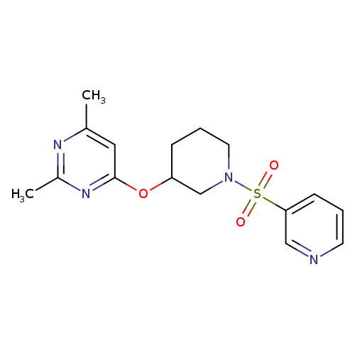 2,4-dimethyl-6-{[1-(pyridine-3-sulfonyl)piperidin-3-yl]oxy}pyrimidine