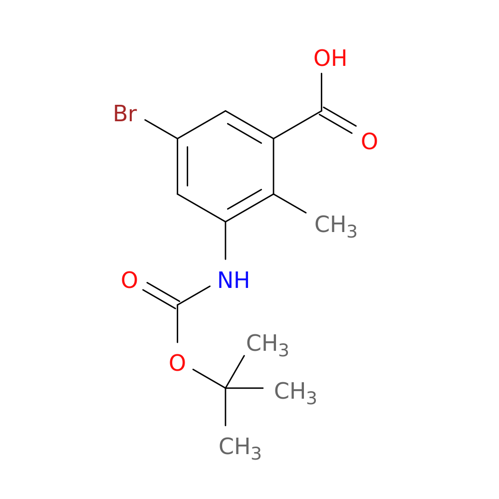 5-bromo-3-{[(tert-butoxy)carbonyl]amino}-2-methylbenzoic acid