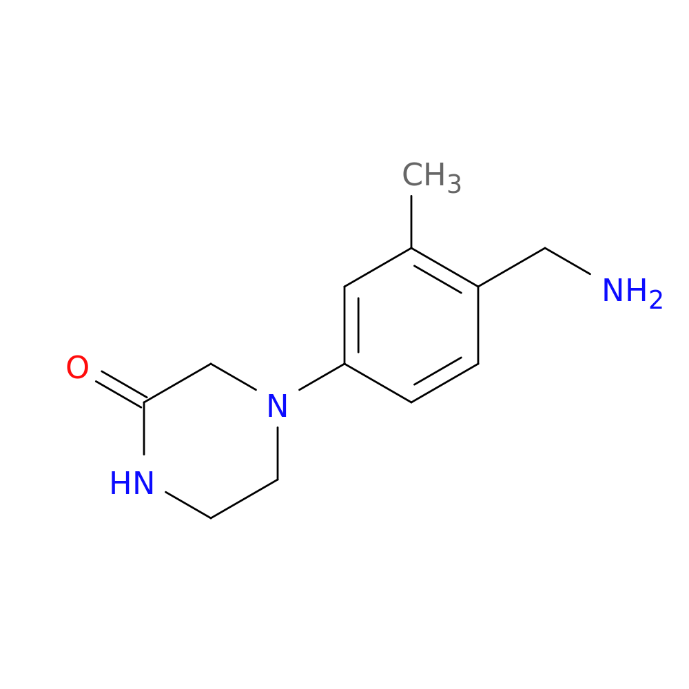 4-[4-(aminomethyl)-3-methylphenyl]piperazin-2-one
