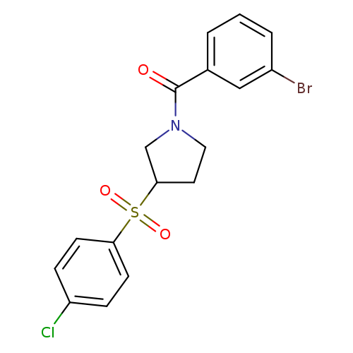 1-(3-bromobenzoyl)-3-(4-chlorobenzenesulfonyl)pyrrolidine