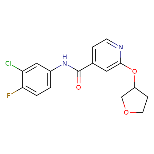 N-(3-chloro-4-fluorophenyl)-2-(oxolan-3-yloxy)pyridine-4-carboxamide