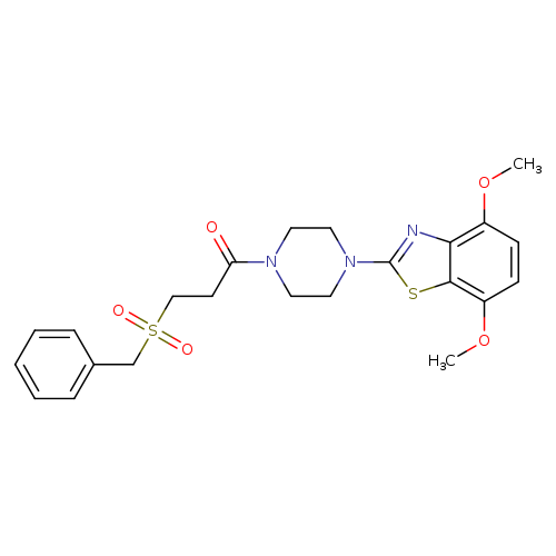 1-[4-(4,7-dimethoxy-1,3-benzothiazol-2-yl)piperazin-1-yl]-3-phenylmethanesulfonylpropan-1-one