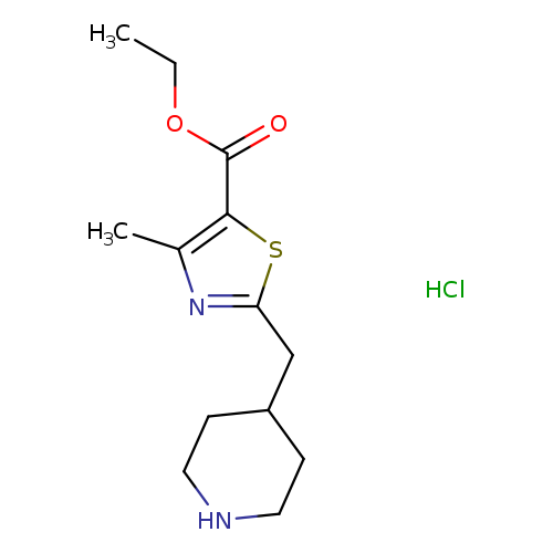 ethyl 4-methyl-2-[(piperidin-4-yl)methyl]-1,3-thiazole-5-carboxylate hydrochloride