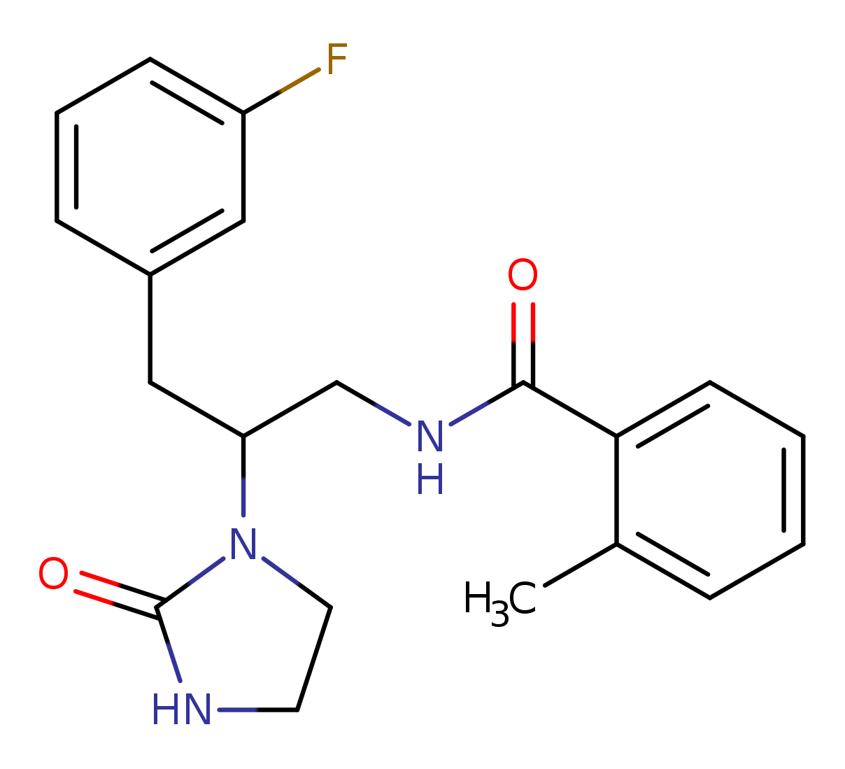 N-[3-(3-fluorophenyl)-2-(2-oxoimidazolidin-1-yl)propyl]-2-methylbenzamide