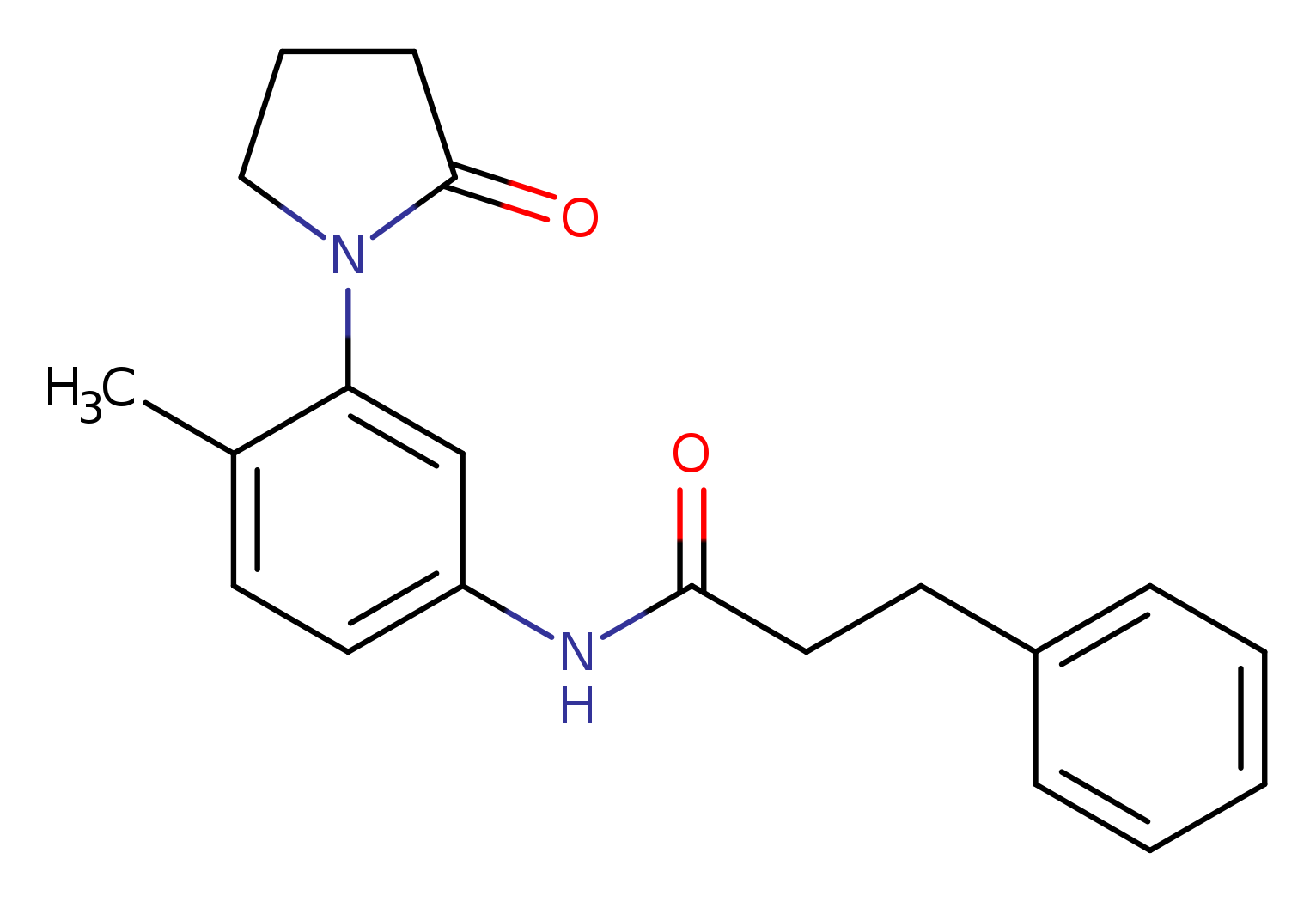 N-[4-methyl-3-(2-oxopyrrolidin-1-yl)phenyl]-3-phenylpropanamide