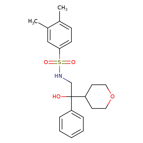 N-[2-hydroxy-2-(oxan-4-yl)-2-phenylethyl]-3,4-dimethylbenzene-1-sulfonamide