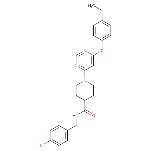N-[(4-chlorophenyl)methyl]-1-[6-(4-ethylphenoxy)pyrimidin-4-yl]piperidine-4-carboxamide