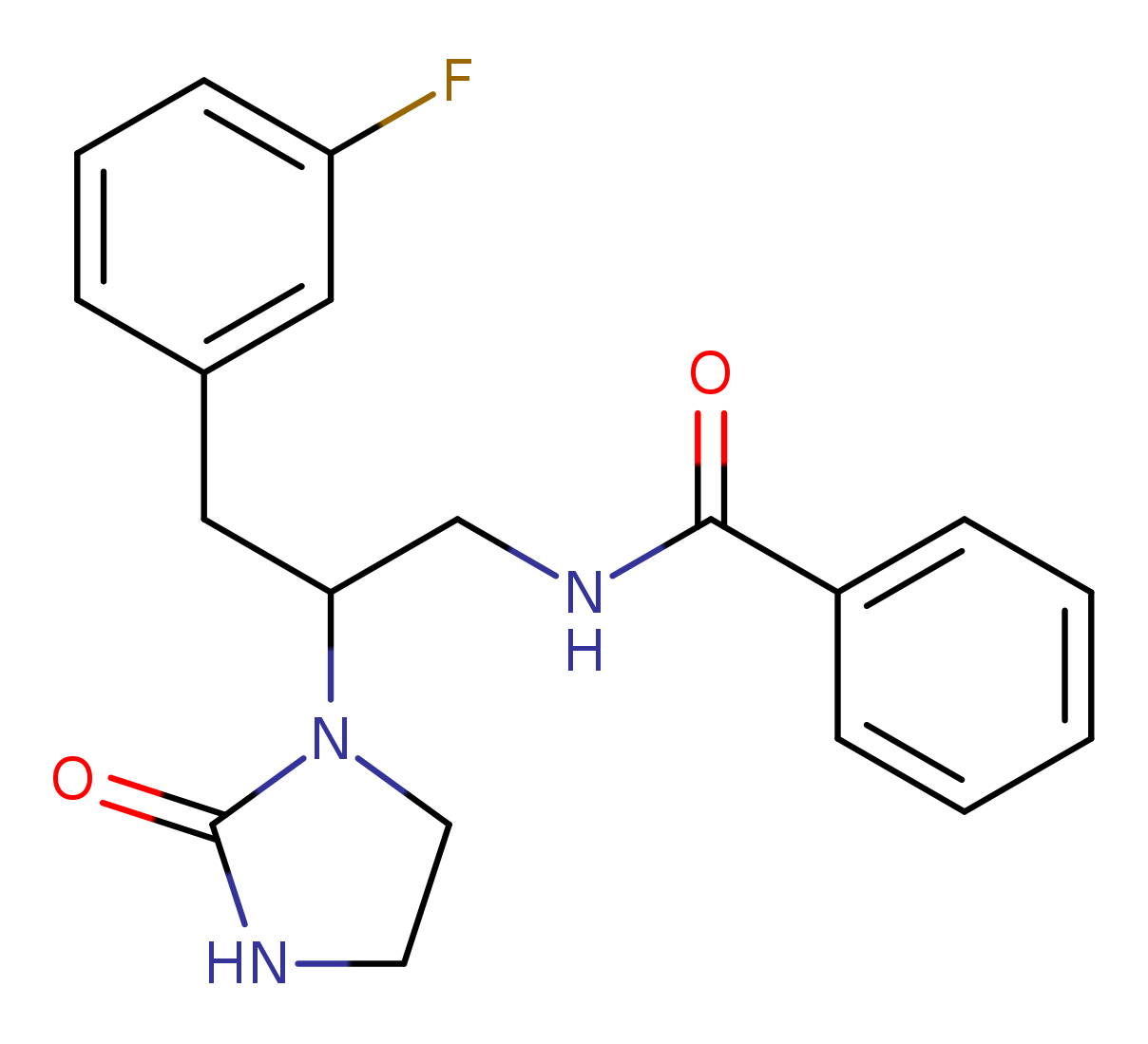 N-[3-(3-fluorophenyl)-2-(2-oxoimidazolidin-1-yl)propyl]benzamide