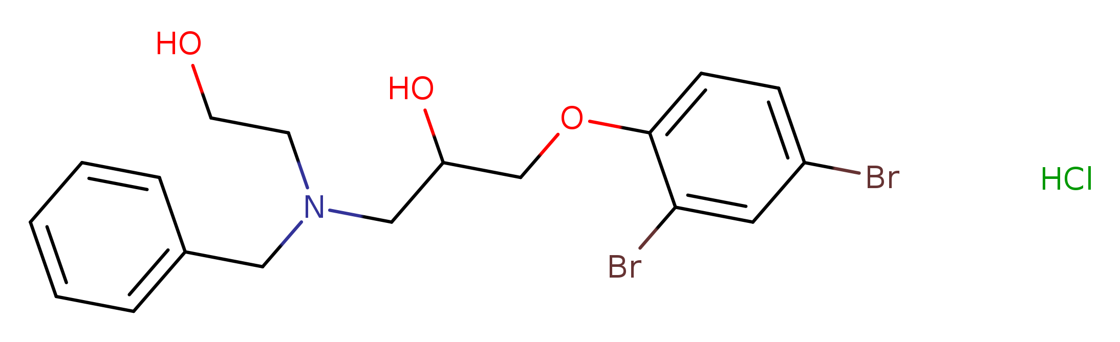 1-[benzyl(2-hydroxyethyl)amino]-3-(2,4-dibromophenoxy)propan-2-ol hydrochloride