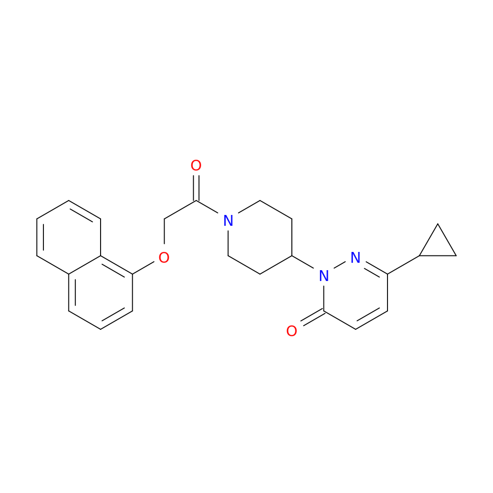 6-cyclopropyl-2-{1-[2-(naphthalen-1-yloxy)acetyl]piperidin-4-yl}-2,3-dihydropyridazin-3-one