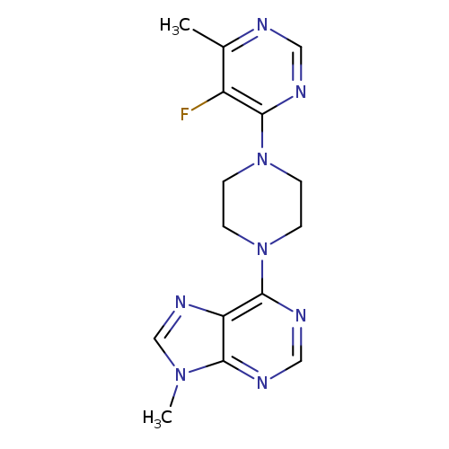 6-[4-(5-fluoro-6-methylpyrimidin-4-yl)piperazin-1-yl]-9-methyl-9H-purine