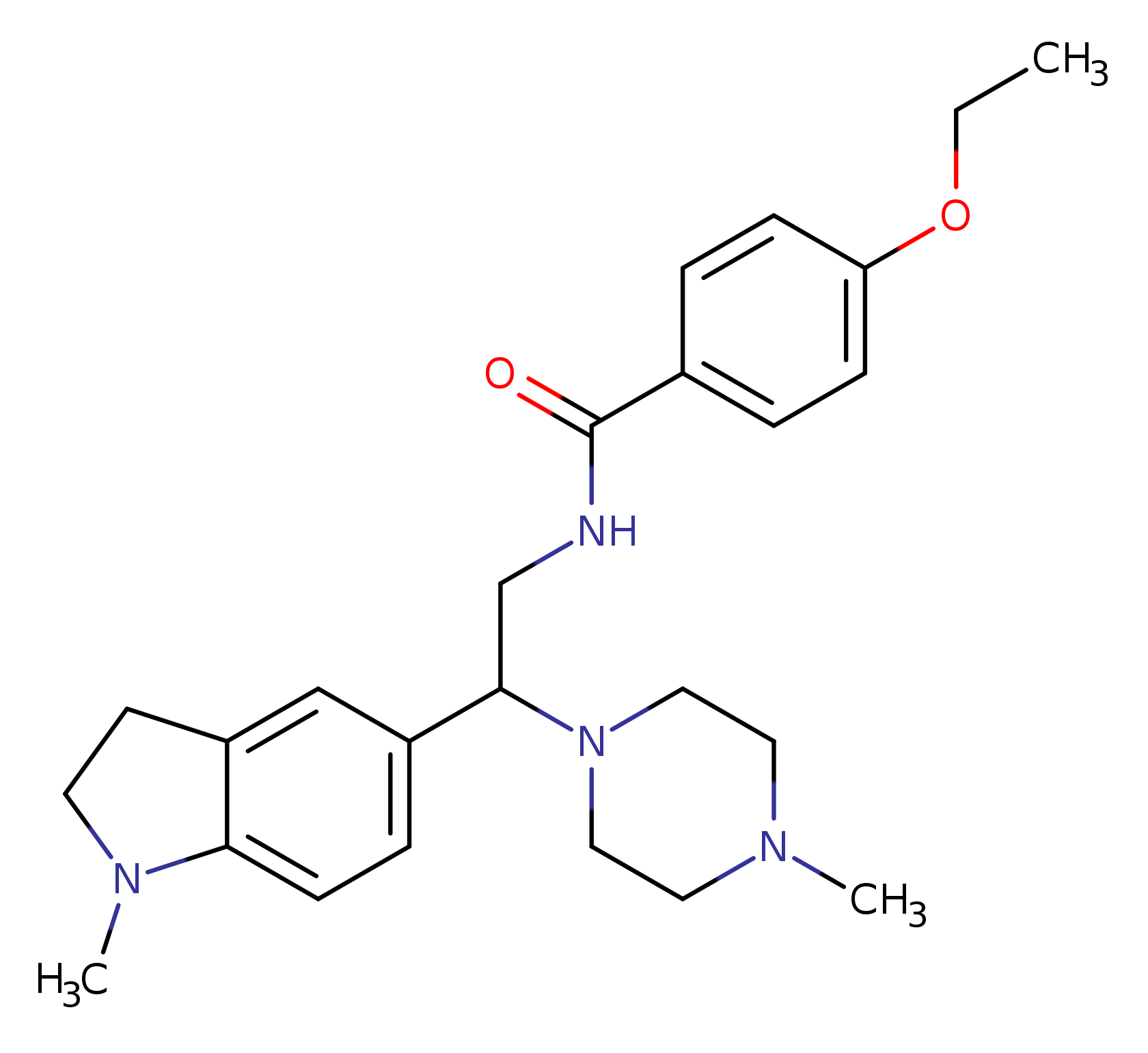 4-ethoxy-N-[2-(1-methyl-2,3-dihydro-1H-indol-5-yl)-2-(4-methylpiperazin-1-yl)ethyl]benzamide