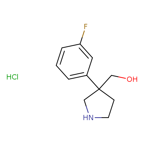 [3-(3-fluorophenyl)pyrrolidin-3-yl]methanol hydrochloride