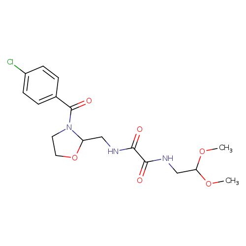 N'-{[3-(4-chlorobenzoyl)-1,3-oxazolidin-2-yl]methyl}-N-(2,2-dimethoxyethyl)ethanediamide