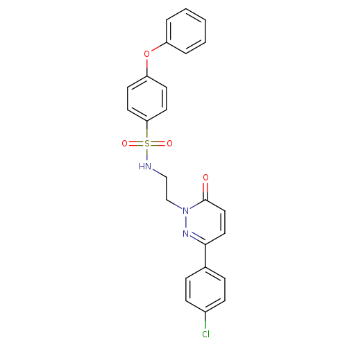 N-{2-[3-(4-chlorophenyl)-6-oxo-1,6-dihydropyridazin-1-yl]ethyl}-4-phenoxybenzene-1-sulfonamide