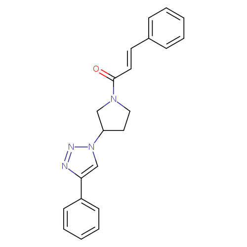 (2E)-3-phenyl-1-[3-(4-phenyl-1H-1,2,3-triazol-1-yl)pyrrolidin-1-yl]prop-2-en-1-one
