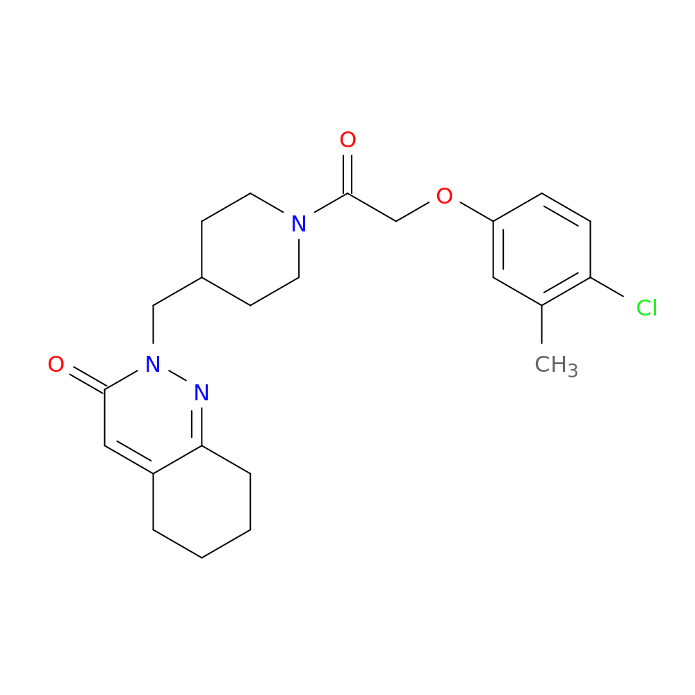 2-({1-[2-(4-chloro-3-methylphenoxy)acetyl]piperidin-4-yl}methyl)-2,3,5,6,7,8-hexahydrocinnolin-3-one