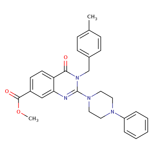 methyl 3-[(4-methylphenyl)methyl]-4-oxo-2-(4-phenylpiperazin-1-yl)-3,4-dihydroquinazoline-7-carboxylate