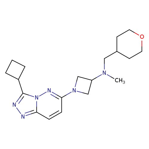 1-{3-cyclobutyl-[1,2,4]triazolo[4,3-b]pyridazin-6-yl}-N-methyl-N-[(oxan-4-yl)methyl]azetidin-3-amine