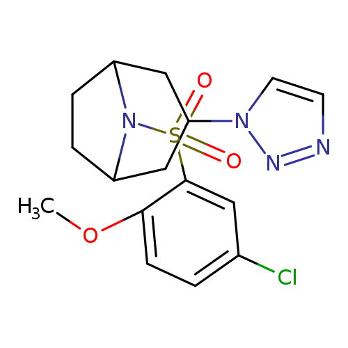 8-(5-chloro-2-methoxybenzenesulfonyl)-3-(1H-1,2,3-triazol-1-yl)-8-azabicyclo[3.2.1]octane