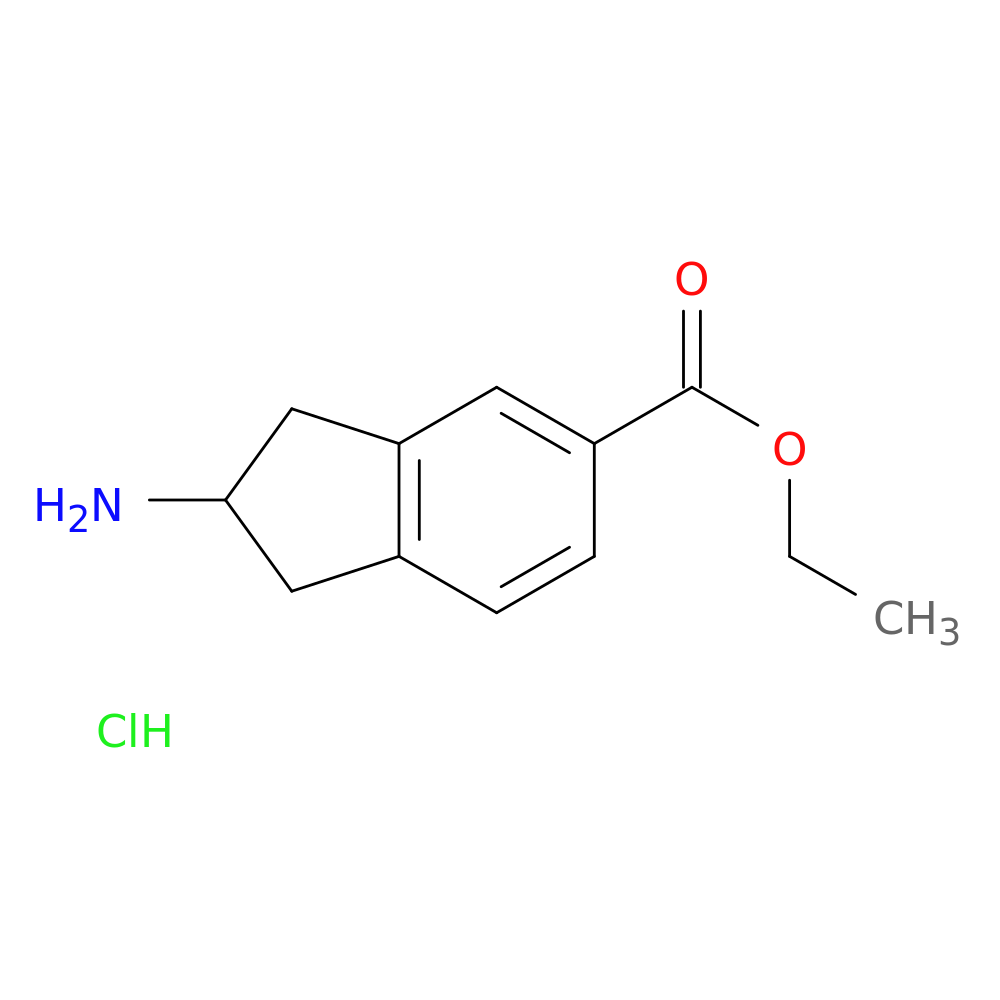 ethyl 2-amino-2,3-dihydro-1H-indene-5-carboxylate hydrochloride