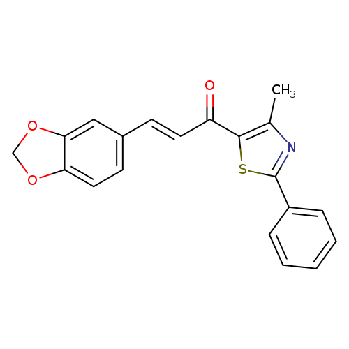 (2E)-3-(2H-1,3-benzodioxol-5-yl)-1-(4-methyl-2-phenyl-1,3-thiazol-5-yl)prop-2-en-1-one