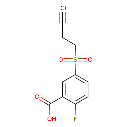 5-(but-3-yn-1-ylsulfonyl)-2-fluorobenzoic acid
