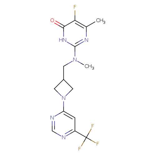 5-fluoro-6-methyl-2-[methyl({1-[6-(trifluoromethyl)pyrimidin-4-yl]azetidin-3-yl}methyl)amino]-3,4-dihydropyrimidin-4-one
