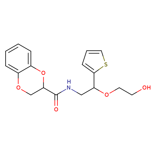 N-[2-(2-hydroxyethoxy)-2-(thiophen-2-yl)ethyl]-2,3-dihydro-1,4-benzodioxine-2-carboxamide