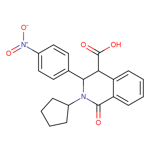 2-cyclopentyl-3-(4-nitrophenyl)-1-oxo-1,2,3,4-tetrahydroisoquinoline-4-carboxylic acid