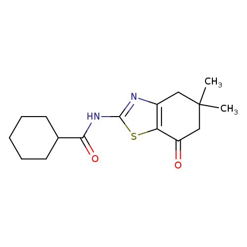 N-(5,5-dimethyl-7-oxo-4,5,6,7-tetrahydro-1,3-benzothiazol-2-yl)cyclohexanecarboxamide