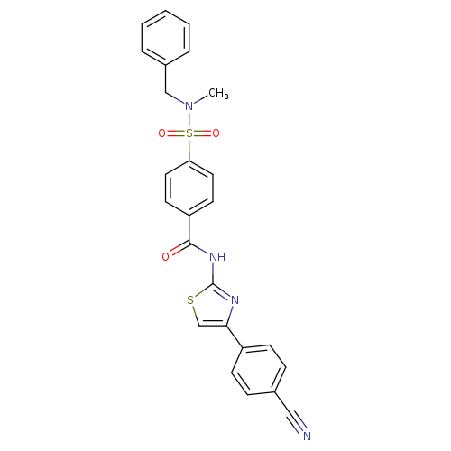 4-[benzyl(methyl)sulfamoyl]-N-[4-(4-cyanophenyl)-1,3-thiazol-2-yl]benzamide