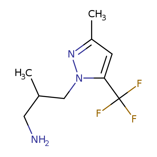 2-methyl-3-[3-methyl-5-(trifluoromethyl)-1H-pyrazol-1-yl]-1-propanamine
