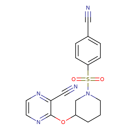 3-{[1-(4-cyanobenzenesulfonyl)piperidin-3-yl]oxy}pyrazine-2-carbonitrile