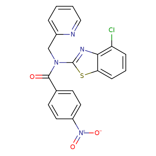 N-(4-chloro-1,3-benzothiazol-2-yl)-4-nitro-N-[(pyridin-2-yl)methyl]benzamide