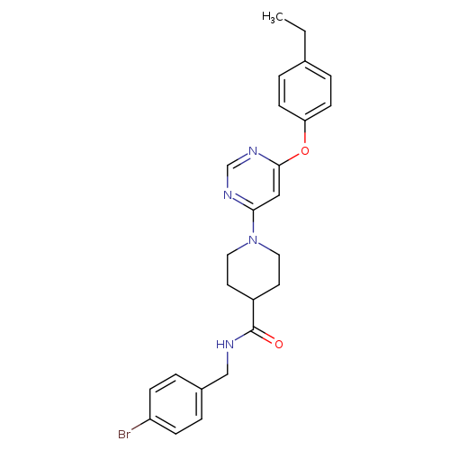 N-[(4-bromophenyl)methyl]-1-[6-(4-ethylphenoxy)pyrimidin-4-yl]piperidine-4-carboxamide