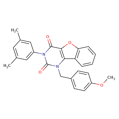 5-(3,5-dimethylphenyl)-3-[(4-methoxyphenyl)methyl]-8-oxa-3,5-diazatricyclo[7.4.0.0^{2,7}]trideca-1(9),2(7),10,12-tetraene-4,6-dione
