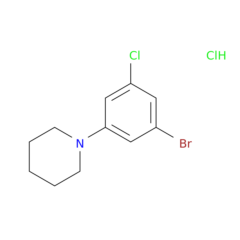 1-Bromo-3-chloro-5-piperidinobenzene HCl