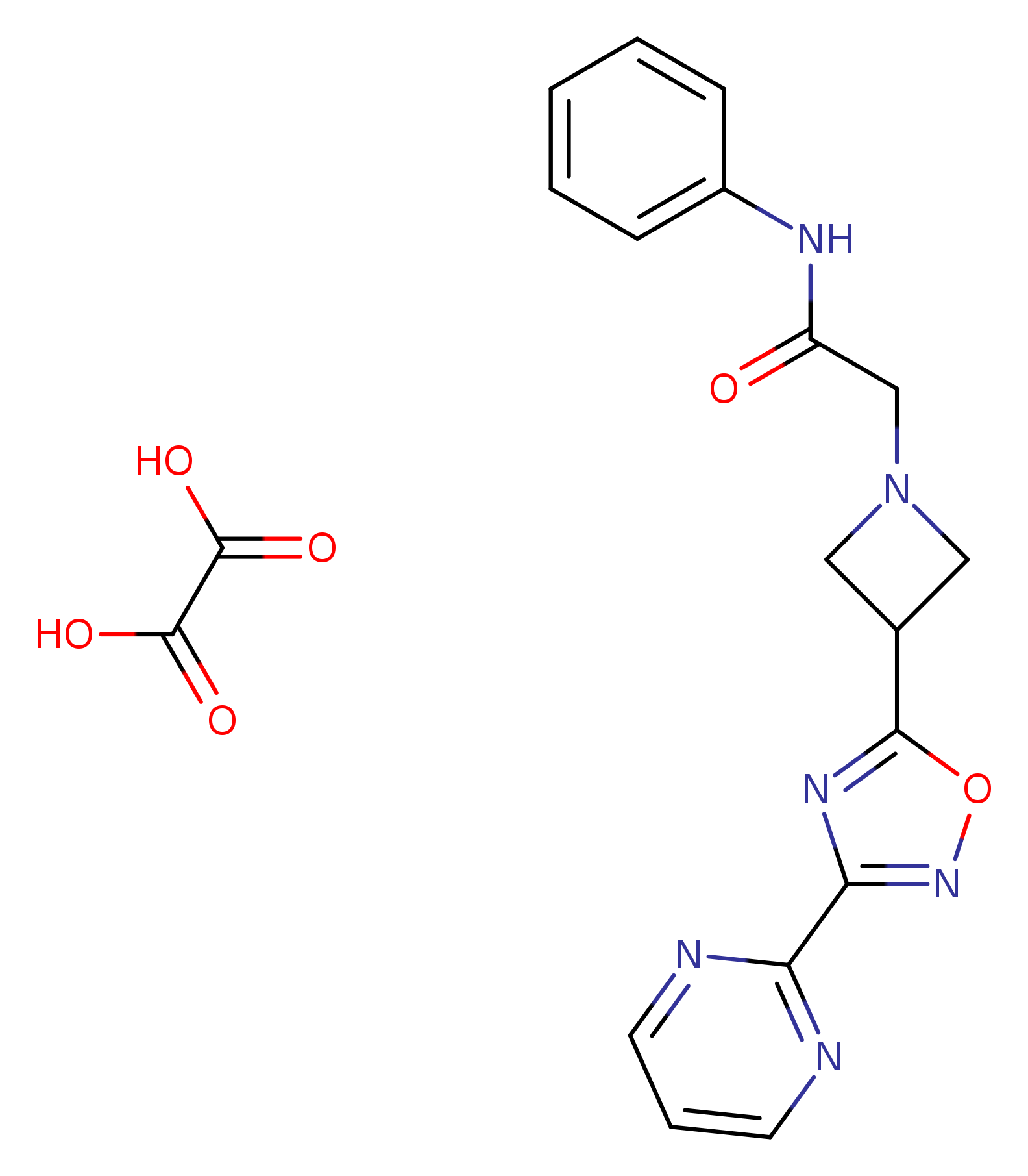 N-phenyl-2-{3-[3-(pyrimidin-2-yl)-1,2,4-oxadiazol-5-yl]azetidin-1-yl}acetamide; oxalic acid