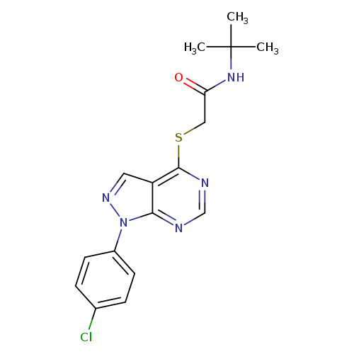 N-tert-butyl-2-{[1-(4-chlorophenyl)-1H-pyrazolo[3,4-d]pyrimidin-4-yl]sulfanyl}acetamide