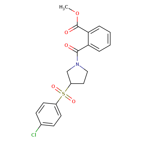 methyl 2-[3-(4-chlorobenzenesulfonyl)pyrrolidine-1-carbonyl]benzoate