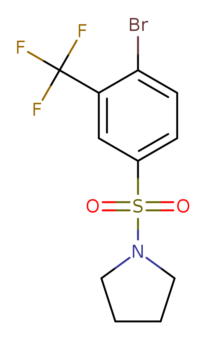 1-{[4-bromo-3-(trifluoromethyl)benzene]sulfonyl}pyrrolidine