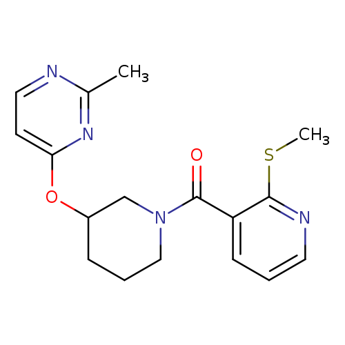 2-methyl-4-({1-[2-(methylsulfanyl)pyridine-3-carbonyl]piperidin-3-yl}oxy)pyrimidine
