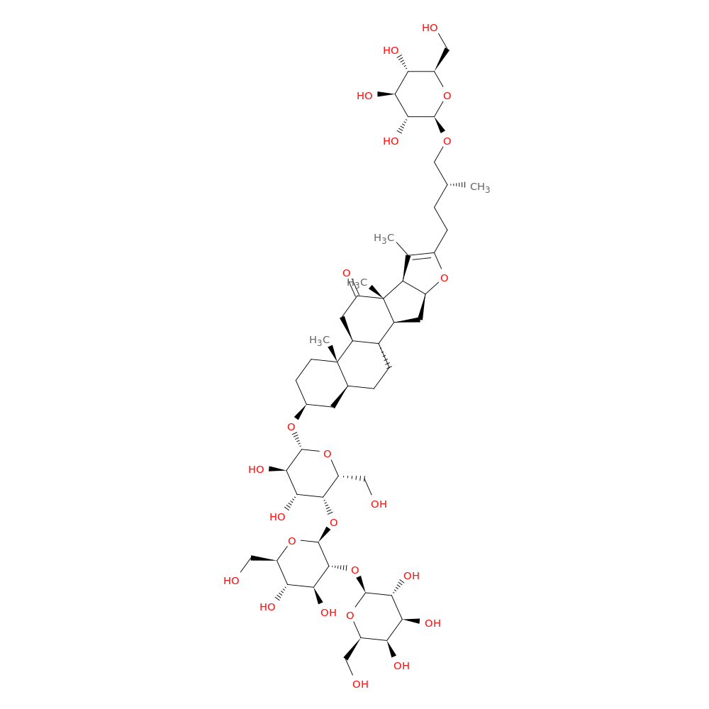 (3β,5α,25R)-3-[(O-β-D-Galactopyranosyl-(1→2)-O-β-D-glucopyranosyl-(1→4)-β-D-galactopyranosyl)oxy]-26-(β-D-glucopyranosyloxy)furost-20(22)-en-12-one