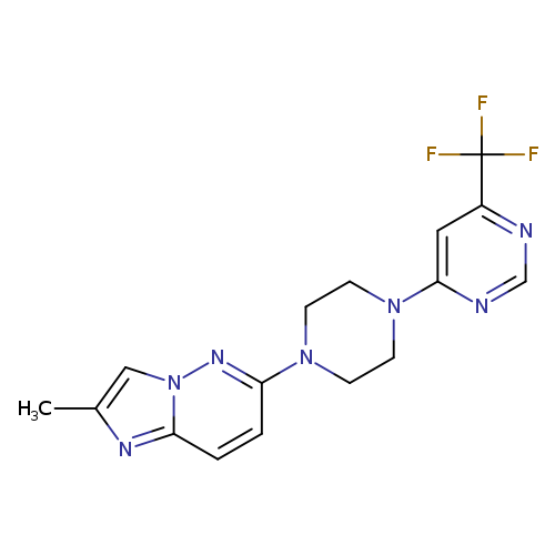 4-(4-{2-methylimidazo[1,2-b]pyridazin-6-yl}piperazin-1-yl)-6-(trifluoromethyl)pyrimidine