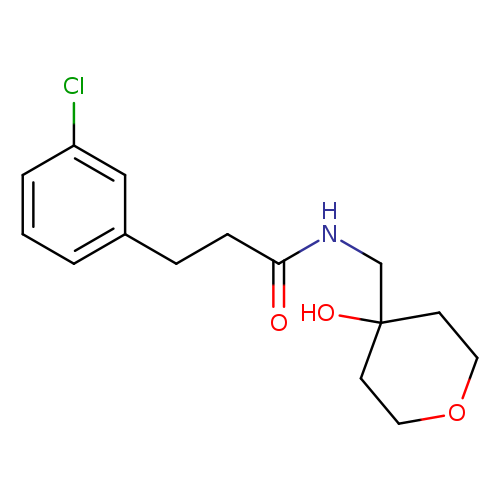 3-(3-chlorophenyl)-N-[(4-hydroxyoxan-4-yl)methyl]propanamide