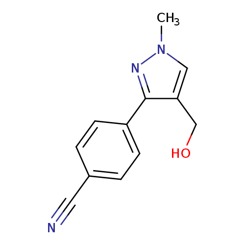 4-[4-(hydroxymethyl)-1-methyl-1H-pyrazol-3-yl]benzonitrile